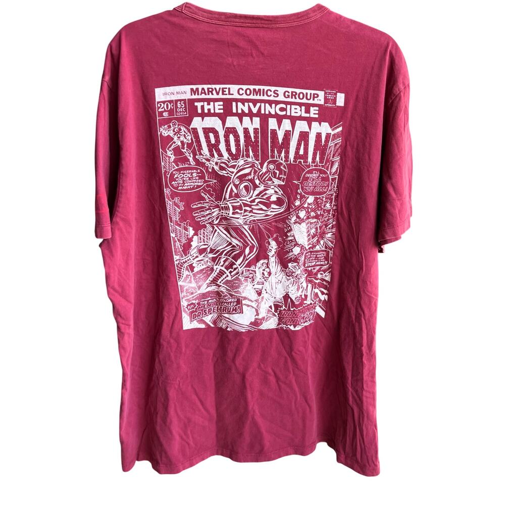 Rare Tailgate Marvel The Invincible Ironman big and tall red cartoon tee SZ XXL